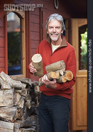 
                Man, Rural Scene, Log, Firewood                   