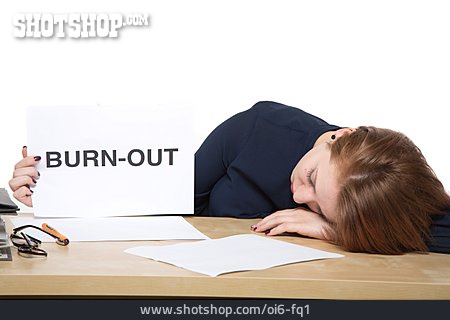 
                Erschöpfung, Büroangestellte, Burnout                   