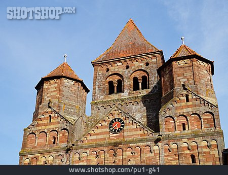 
                Kirche, Kirchturm, Kloster Marmoutier                   