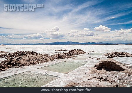 
                Salzgewinnung, Argentinien, Salzsee, Salinas Grandes                   