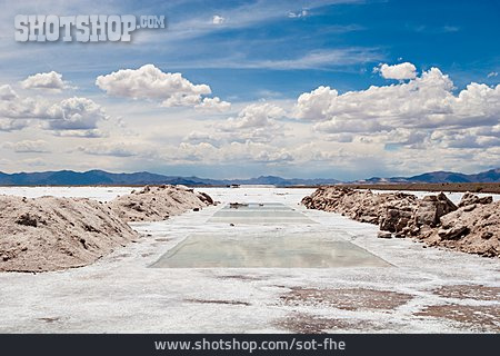 
                Salzgewinnung, Argentinien, Salzsee, Salinas Grandes                   