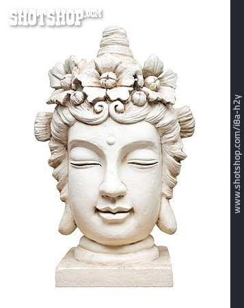 
                Skulptur, Buddha, Buddhakopf                   
