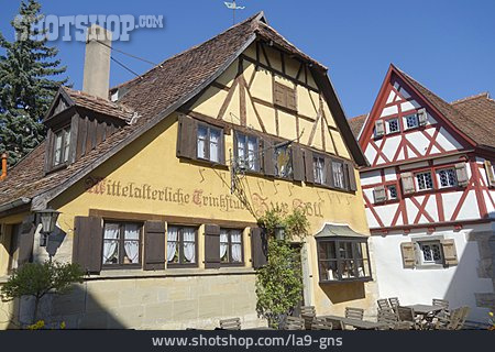 
                Fachwerkhaus, Rothenburg Ob Der Tauber, Wirtshaus                   