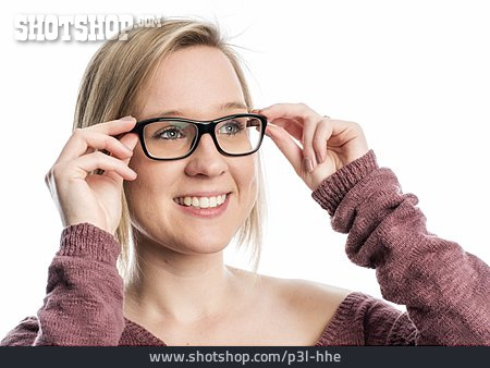 
                Brille, Brillengestell, Brillenträgerin                   