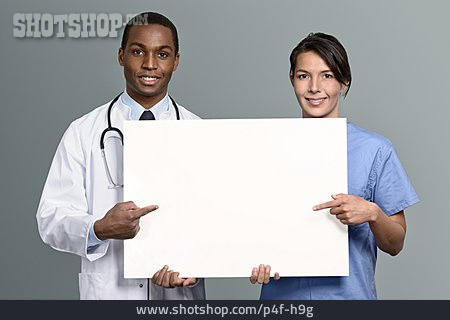 
                Textfreiraum, Arzt, Krankenschwester, Präsentation                   