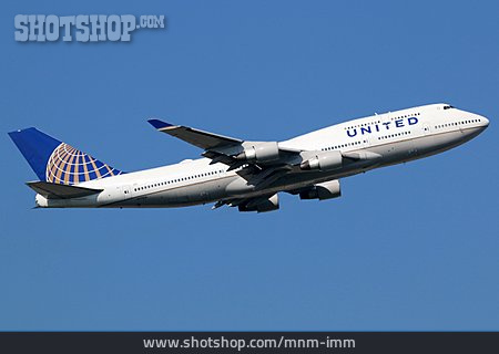 
                Flugzeug, United Airlines, Boeing 747                   