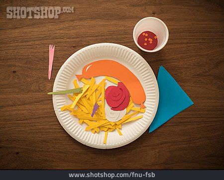 
                Fastfood, Mahlzeit, Papierschnitt                   