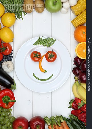 
                Gesunde Ernährung, Gemüse, Gemüsegesicht                   