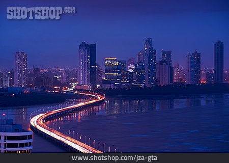 
                Nacht, Skyline, Panama-stadt                   