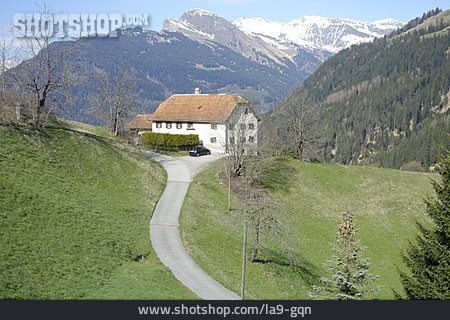 
                Bauernhaus, Schweizer Alpen                   