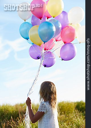 
                Mädchen, Halten, Luftballon                   