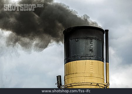 
                Schornstein, Rauch, Abgase, Dampfschiff                   