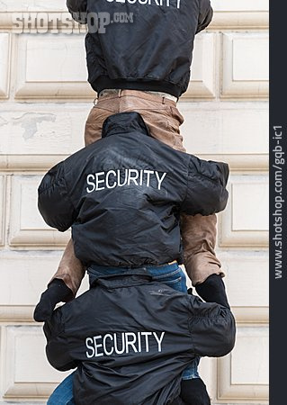 
                Security, Huckepack, Sicherheitsdienst                   