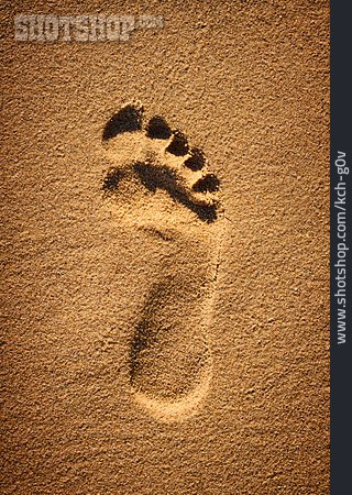 
                Sand, Barfuß, Fußabdruck                   