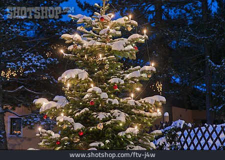
                Weihnachten, Weihnachtsbaum, Geschmückt                   