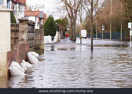 
                überschwemmung, Naturkatastrophe, Sandsack                   