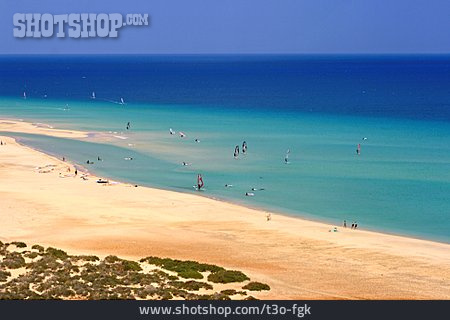 
                Strand, Meer, Fuerteventura, Windsurfer                   