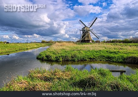 
                Windmühle, Ostfriesland, Wasserschöpfmühle                   
