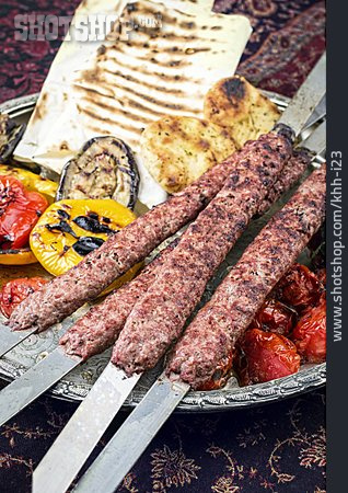 
                Kebab, Lammfleisch, Arabische Küche                   