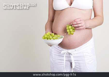 
                Frau, Gesunde Ernährung, Babybauch                   