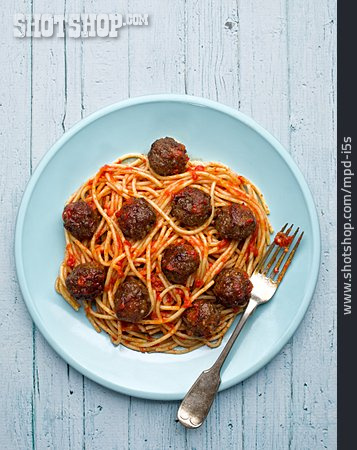 
                Spaghetti, Portion, Hackbällchen                   