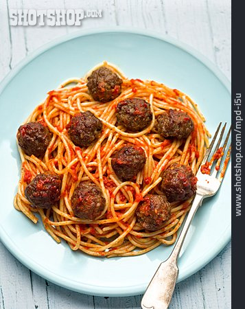 
                Spaghetti, Pasta, Tomatensoße, Hackbällchen                   