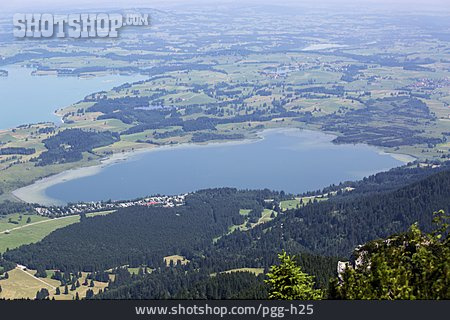 
                Luftaufnahme, Bayern, Alpsee                   