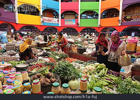 
                Markt, Markthalle, Kota Bharu                   