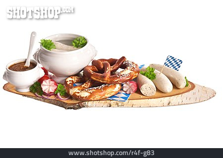 
                Bayrische Küche, Brotzeit, Weißwurst                   