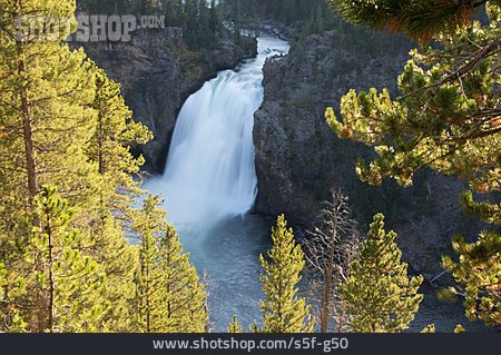 
                Wasserfall, Yellowstone-nationalpark, Lower Falls                   