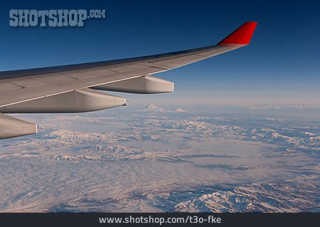 
                Winterlandschaft, Luftaufnahme, Flugzeug                   
