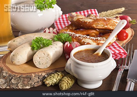 
                Bayrische Küche, Frühstück, Bayrisch, Weißwurst                   