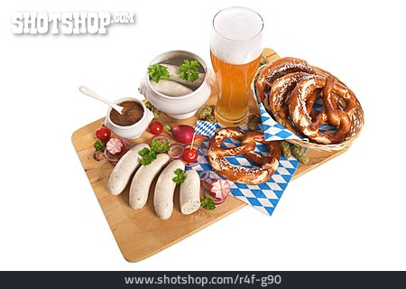 
                Bayrische Küche, Bayerisch, Weizenbier, Weißwurst                   