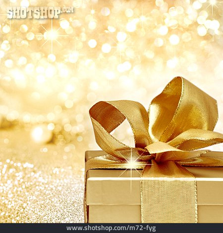 
                Gift, Golden, Christmas Present                   