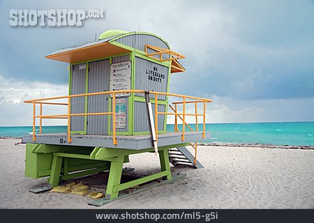 
                Wachturm, Wasserrettungsstation, Miami Beach                   