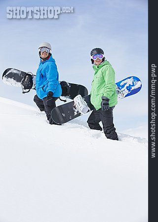 
                Winterkleidung, Snowboarder, Snowboard                   