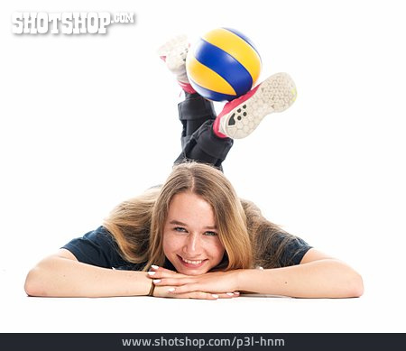 
                Teenager, Mädchen, Jugendliche, Volleyball                   