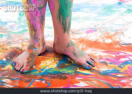
                Farbe, Barfuß, Fuß, Kreativ                   