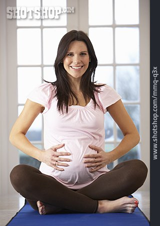 
                Frau, Yoga, Schwangerschaft, Schwanger                   
