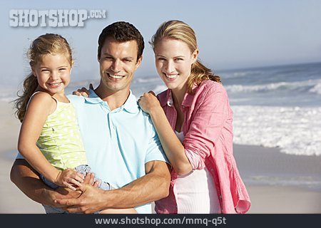 
                Strand, Tochter, Familie, Familienurlaub                   