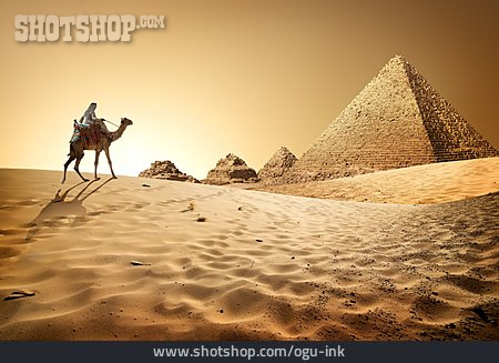 
                Wüste, ägypten, Pyramide, Beduine, Gizeh                   