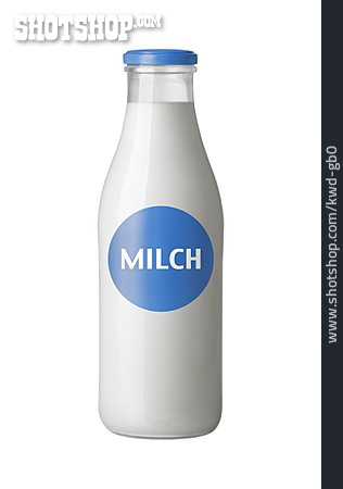 
                Milch, Milchflasche, Label                   