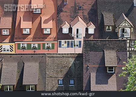 
                Dachfenster, Süddeutschland, Meersburg                   