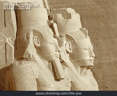
                ägypten, Statuen, Ramses, Abu Simbel                   