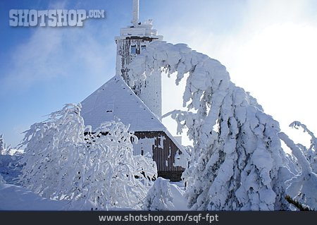 
                Schneebedeckt, Wetterwarte, Fichtelberg                   