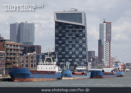 
                Schifffahrt, Hafen, Rotterdam, Lastenschiff                   