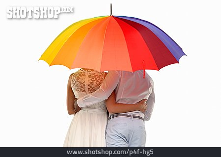 
                Liebespaar, Regenschirm                   