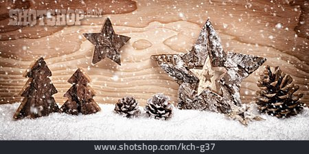 
                Holz, Tannenzapfen, Weihnachtsdekoration                   