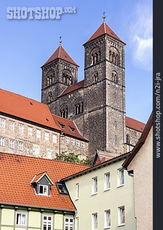 
                Wahrzeichen, Stiftskirche, Quedlinburg, Schloß                   