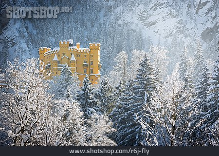 
                Winter, Märchenschloss, Schloss Hohenschwangau                   